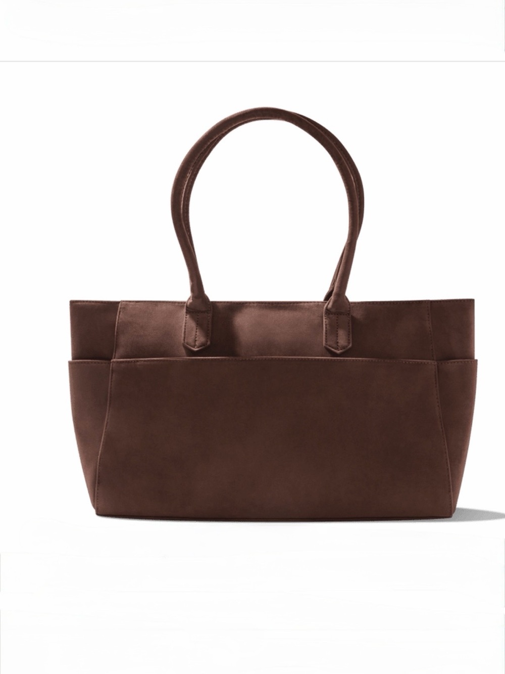 NWT Mali & Lili Faux Suede Tote in Rich Brown